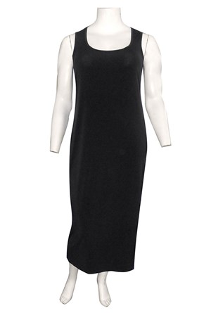 Roxanne Sleeveless Soft Knit Maxi Dress - Black